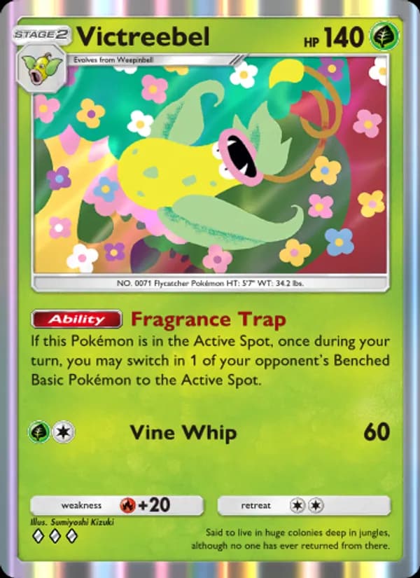 Victreebel, carta 020 de Genetic Apex