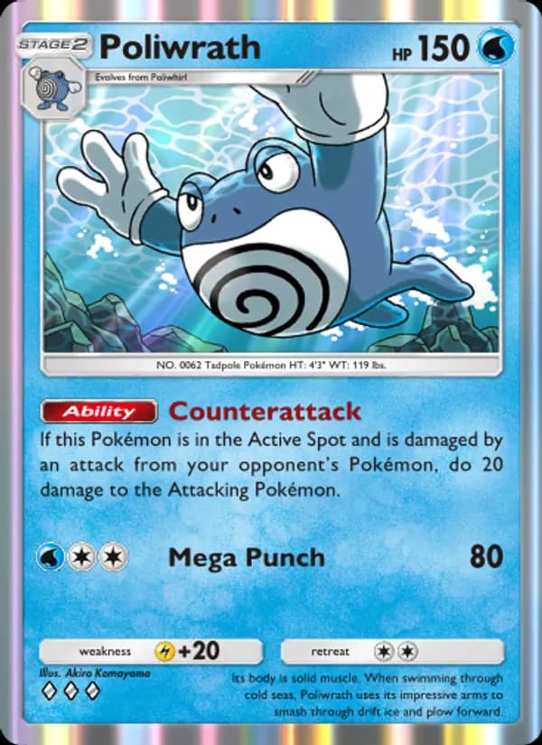 Poliwrath, carta 061 de Genetic Apex