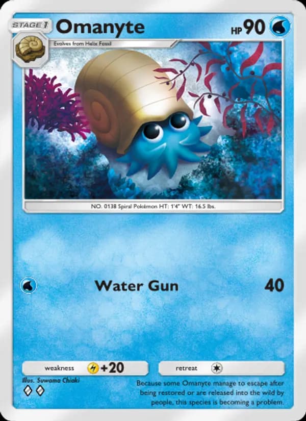 Omanyte, carta 081 de Genetic Apex