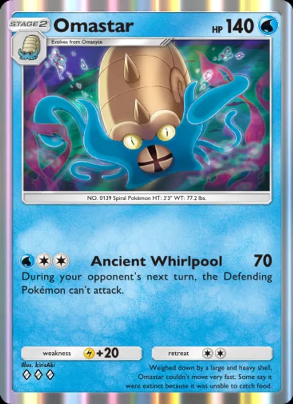 Omastar, carta 082 de Genetic Apex