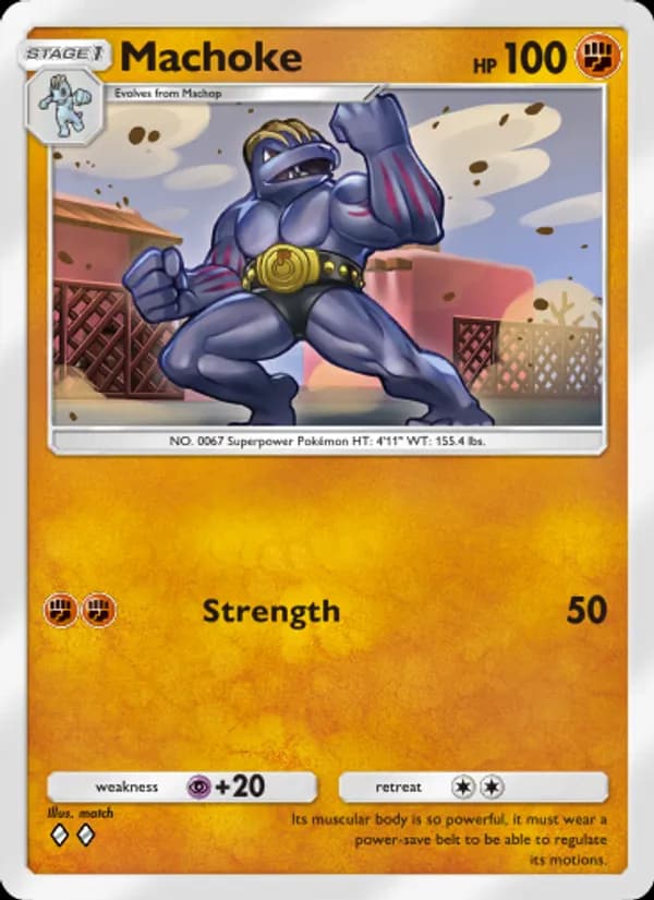 Machoke, carta 144 de Genetic Apex