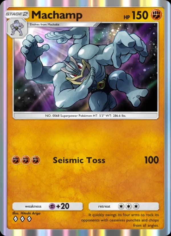 Machamp, carta 145 de Genetic Apex