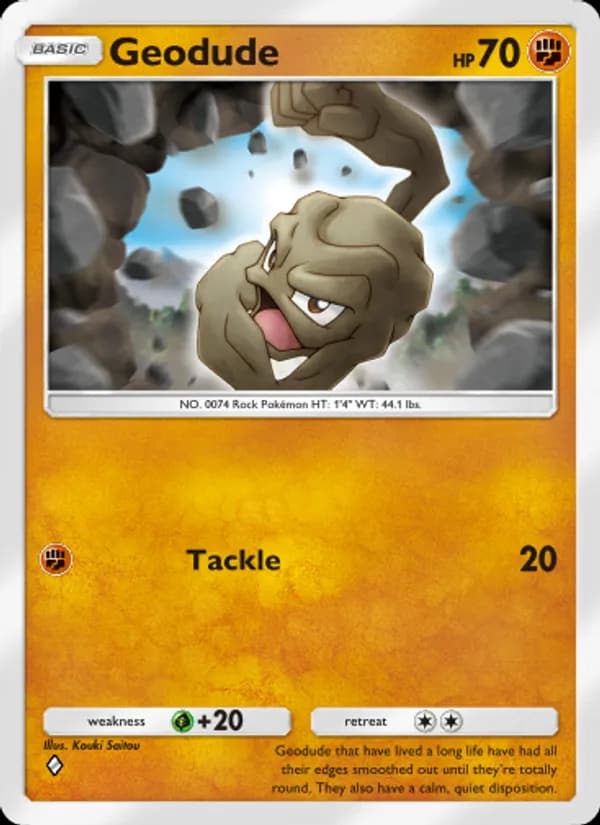 Geodude, carta 147 de Genetic Apex