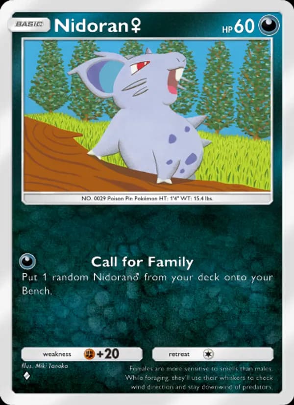 Nidoran♀, carta 166 de Genetic Apex