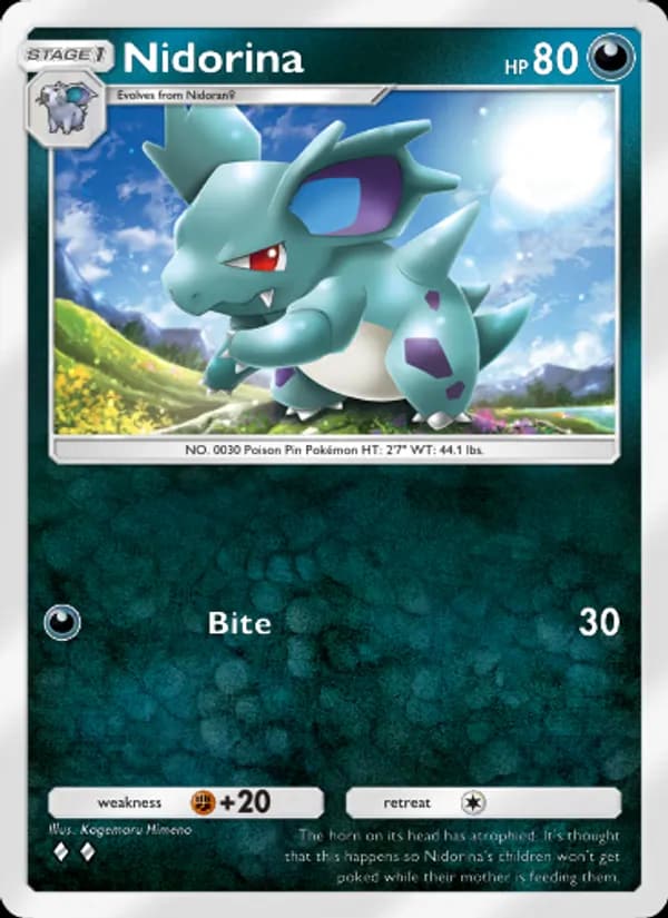 Nidorina, carta 167 de Genetic Apex
