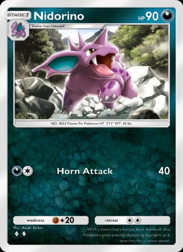 Nidorino, carta 170 de Genetic Apex