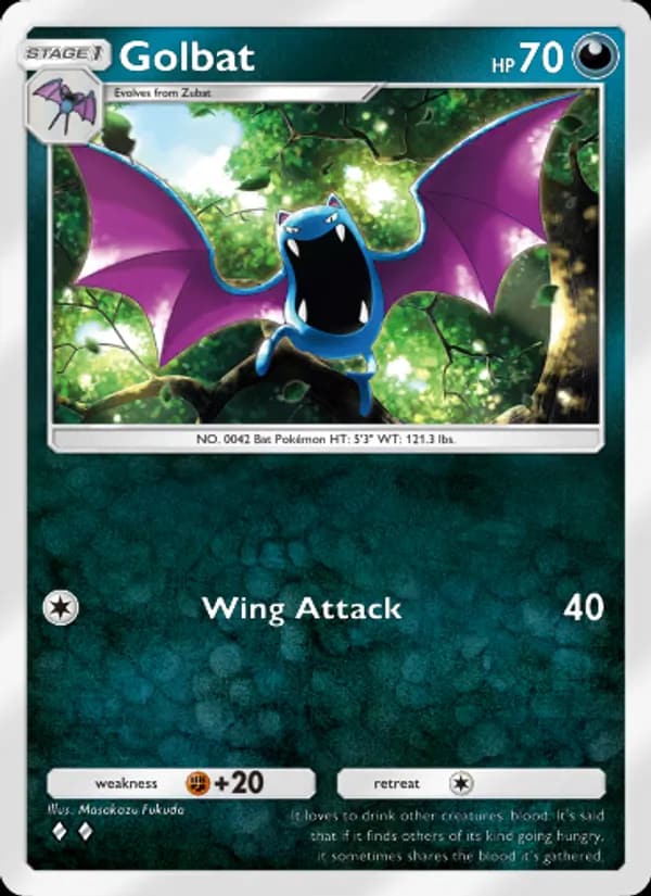 Golbat, carta 173 de Genetic Apex