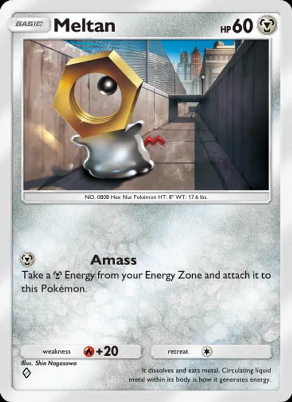 Meltan, carta 181 de Genetic Apex