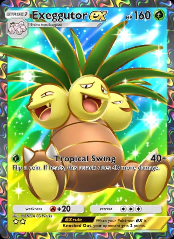 Exeggutor ex, carta 252 de Genetic Apex