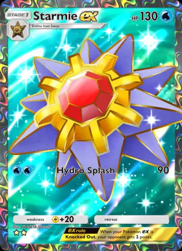 Starmie ex, carta 257 de Genetic Apex