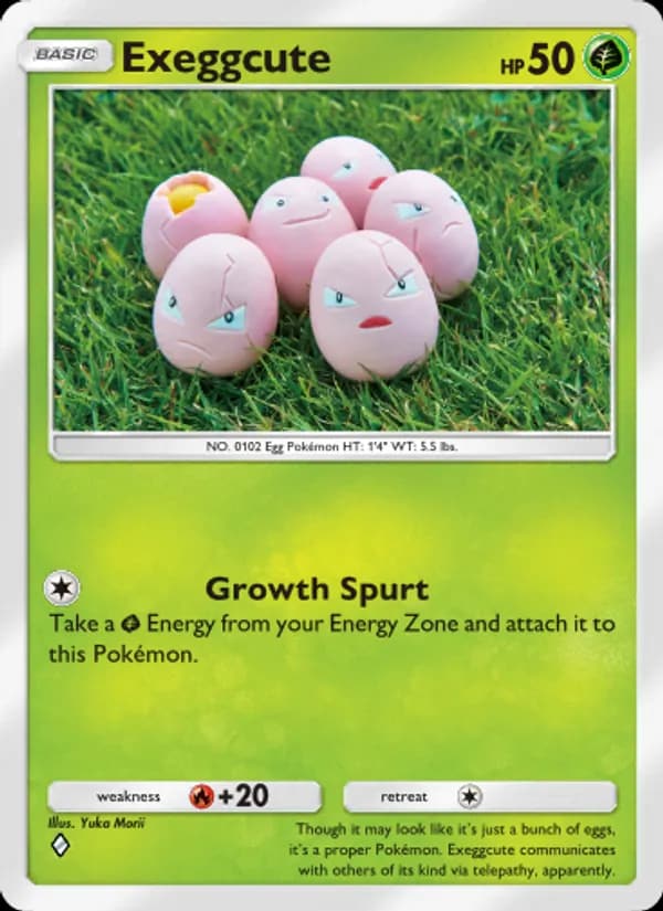 Exeggcute, carta 001 de Mythical Island