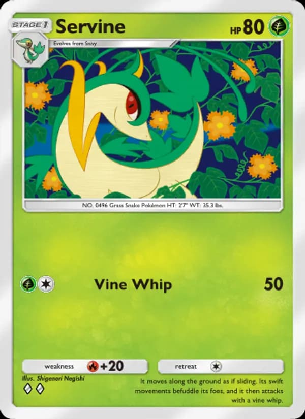 Servine, carta 005 de Mythical Island