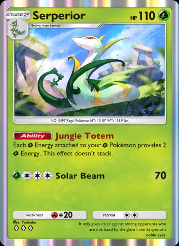 Serperior, carta 006 de Mythical Island