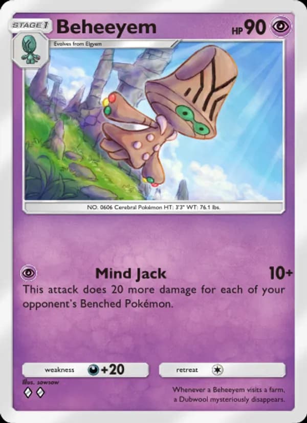Beheeyem, carta 035 de Mythical Island