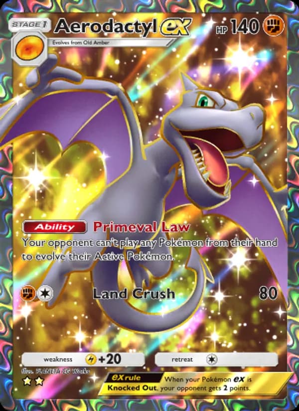 Aerodactyl ex, carta 078 de Mythical Island