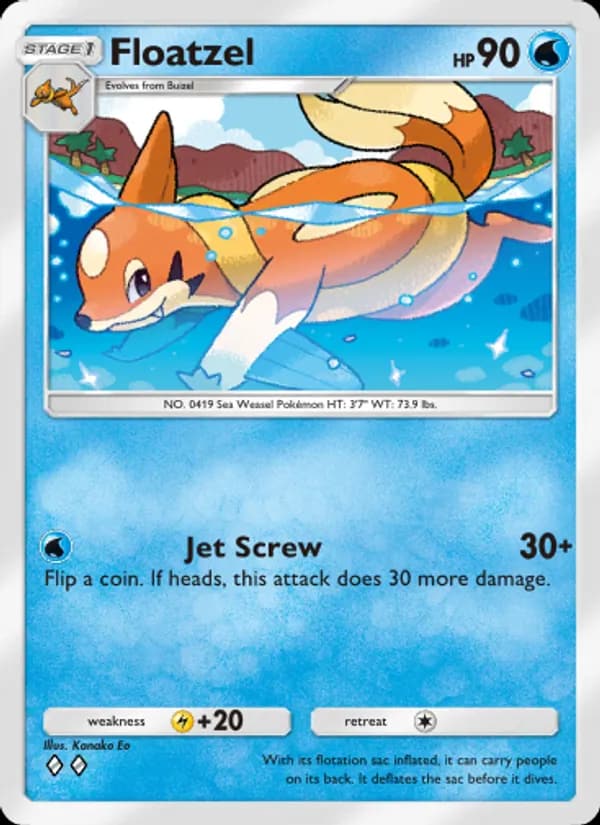 Floatzel, carta 039 de Space-Time Smackdown