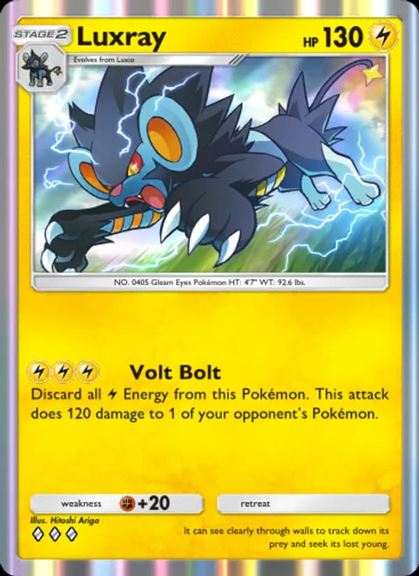 Luxray, carta 060 de Space-Time Smackdown