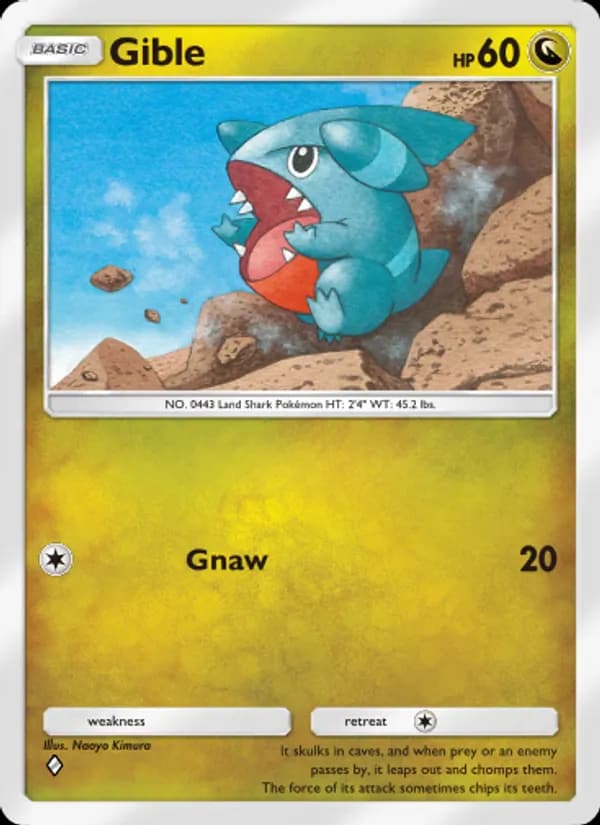 Gible, carta 121 de Space-Time Smackdown