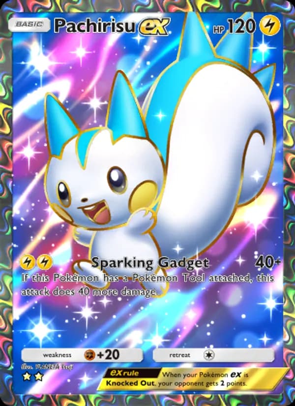 Pachirisu ex, carta 183 de Space-Time Smackdown