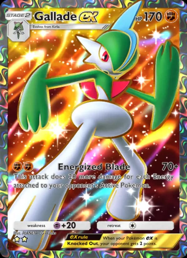 Gallade ex, carta 185 de Space-Time Smackdown