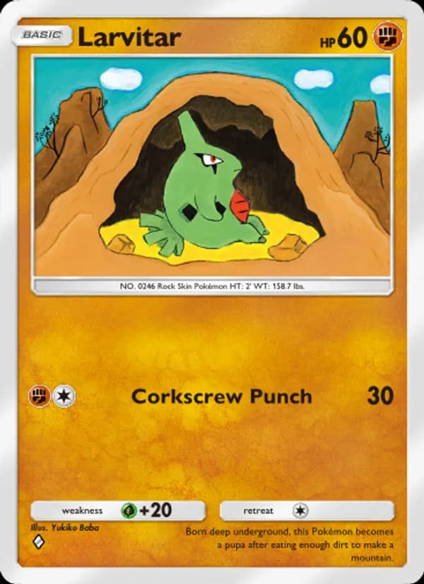 Larvitar, carta 039 de Triumphant Light