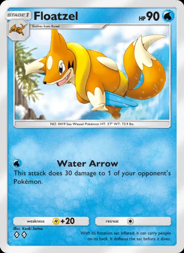 Floatzel, carta 017 de Shining Revelry