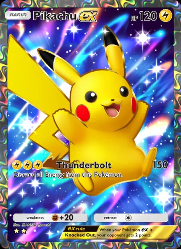 Pikachu ex, carta 082 de Shining Revelry