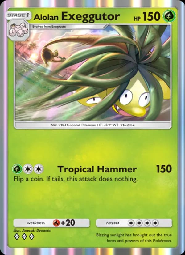 Alolan Exeggutor, carta 002 de Celestial Guardians