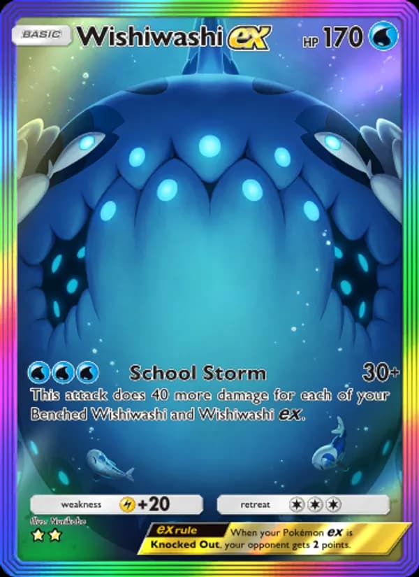 Wishiwashi ex, carta 202 de Celestial Guardians