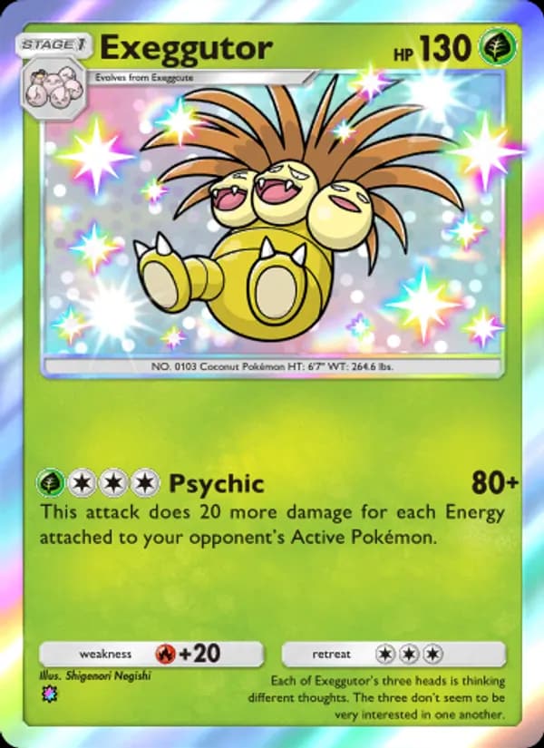 Exeggutor, carta 214 de Celestial Guardians