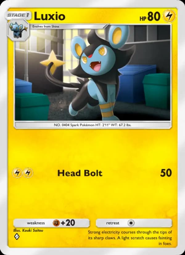 Luxio, carta 014 de Extradimensional Crisis