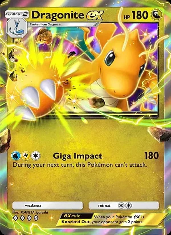 Dragonite ex, carta 053 de Eevee Grove