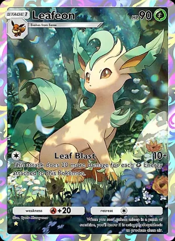 Leafeon, carta 070 de Eevee Grove