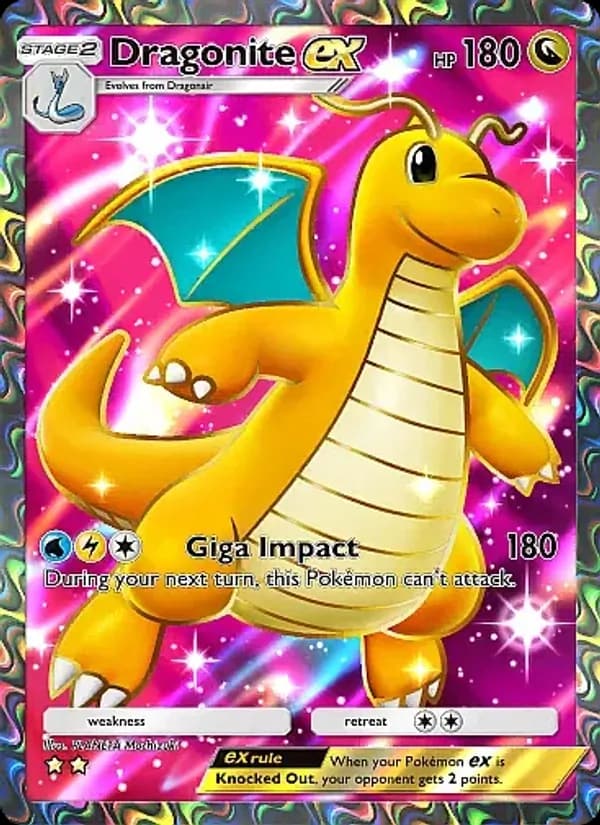 Dragonite ex, carta 082 de Eevee Grove