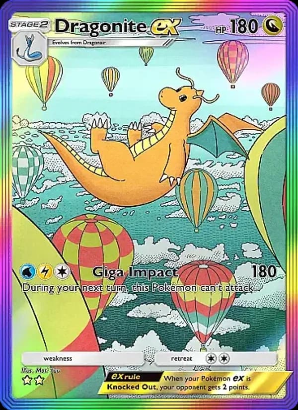 Dragonite ex, carta 090 de Eevee Grove