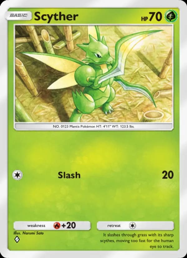 Scyther, carta 006 de Wisdom of Sea and Sky