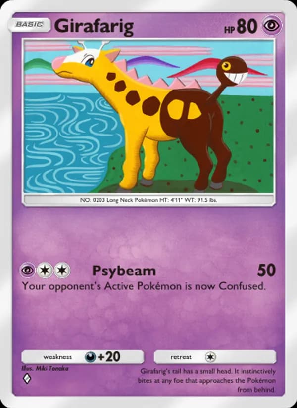 Girafarig, carta 087 de Wisdom of Sea and Sky