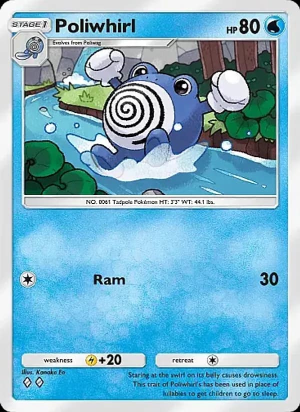 Poliwhirl, carta 014 de Secluded Springs