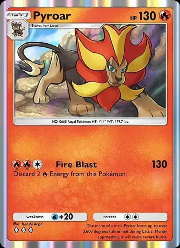 Pyroar, carta 046 de Mega Rising