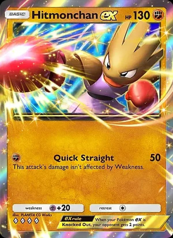 Hitmonchan ex, carta 124 de Mega Rising