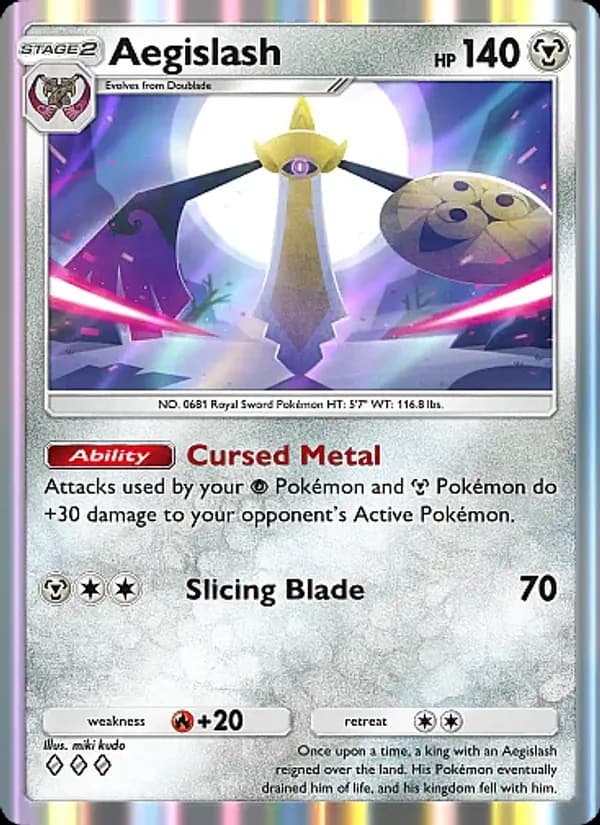 Aegislash, carta 172 de Mega Rising