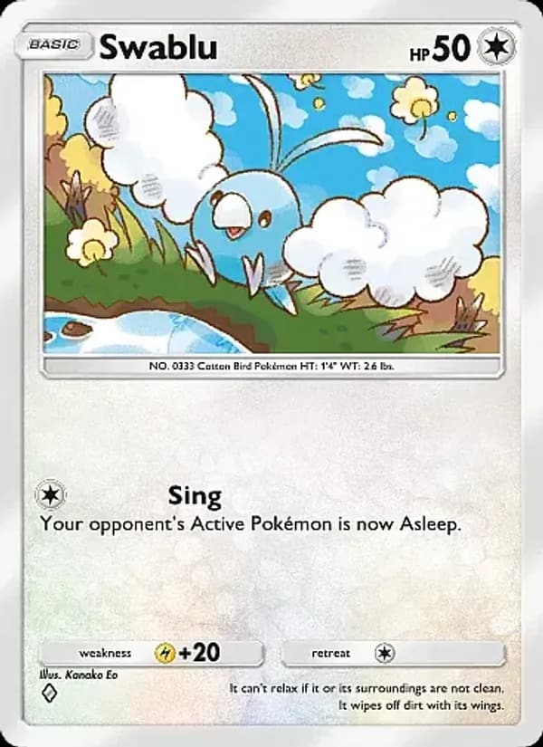 Swablu, carta 196 de Mega Rising