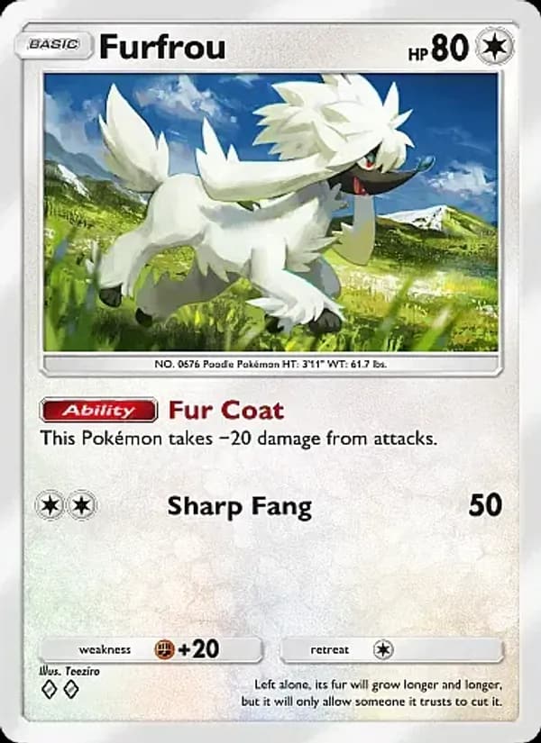 Furfrou, carta 206 de Mega Rising