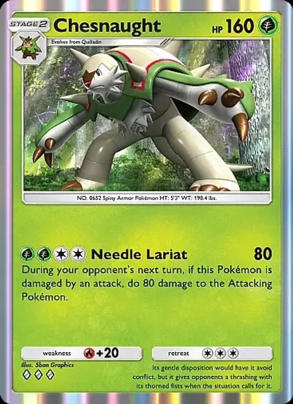 Chesnaught, carta 010 de Fantastical Parade