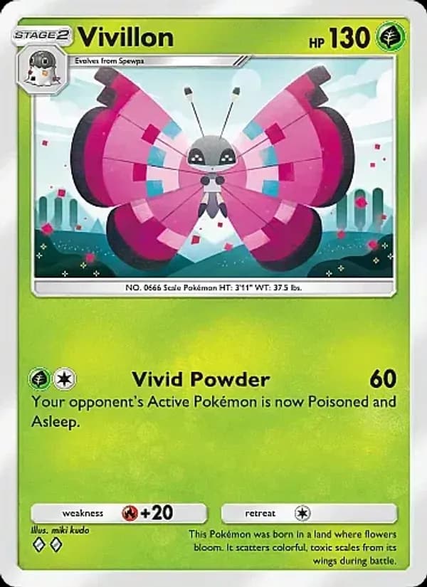 Vivillon, carta 013 de Fantastical Parade