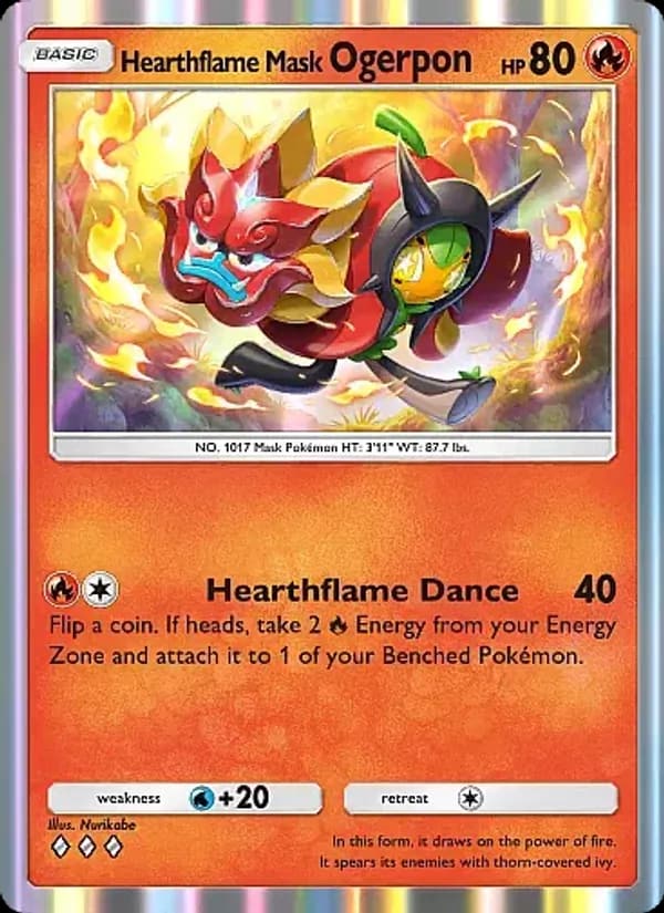 Hearthflame Mask Ogerpon, carta 027 de Fantastical Parade