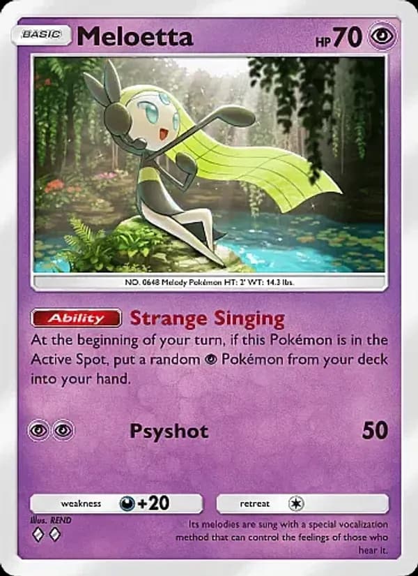 Meloetta, carta 070 de Fantastical Parade