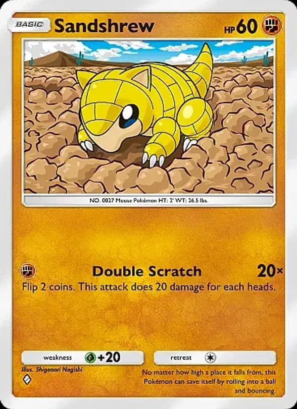 Sandshrew, carta 077 de Fantastical Parade