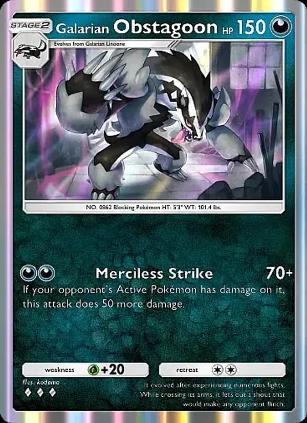 Galarian Obstagoon, carta 100 de Fantastical Parade