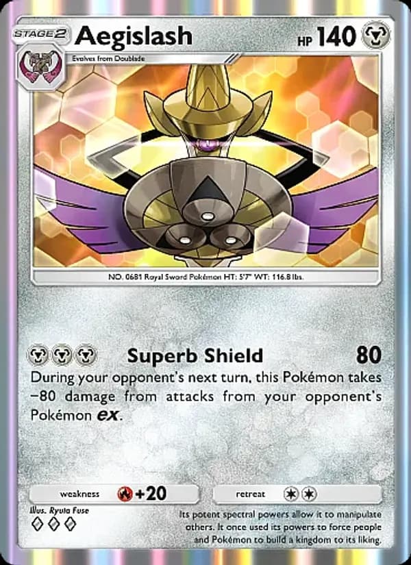 Aegislash, carta 120 de Fantastical Parade